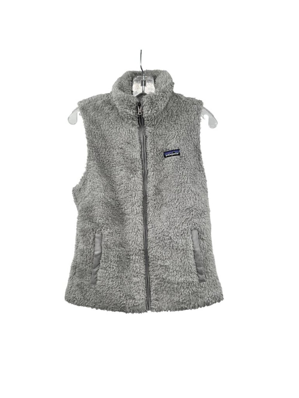 Patagonia Womens Sherpa Vest Full Zip Gray Size Medium Pockets